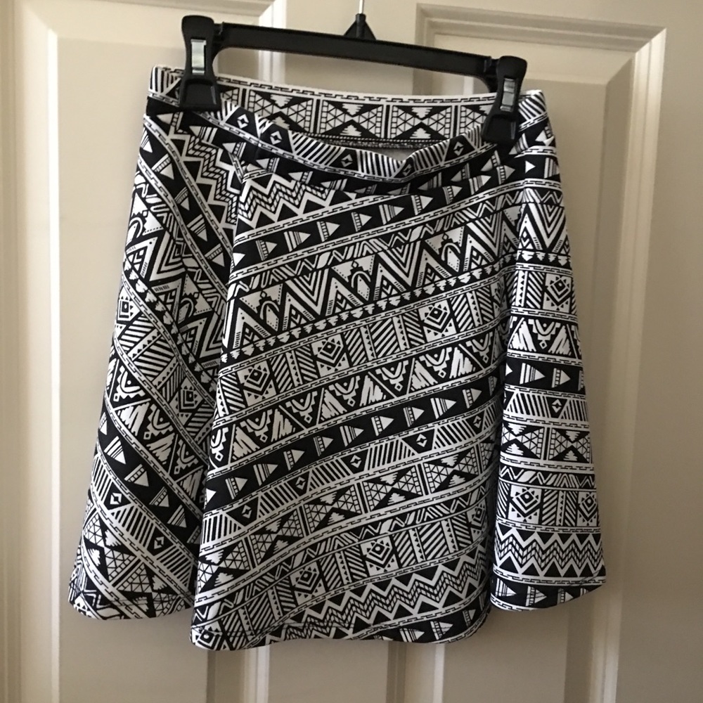 Tribal print skater skirt
